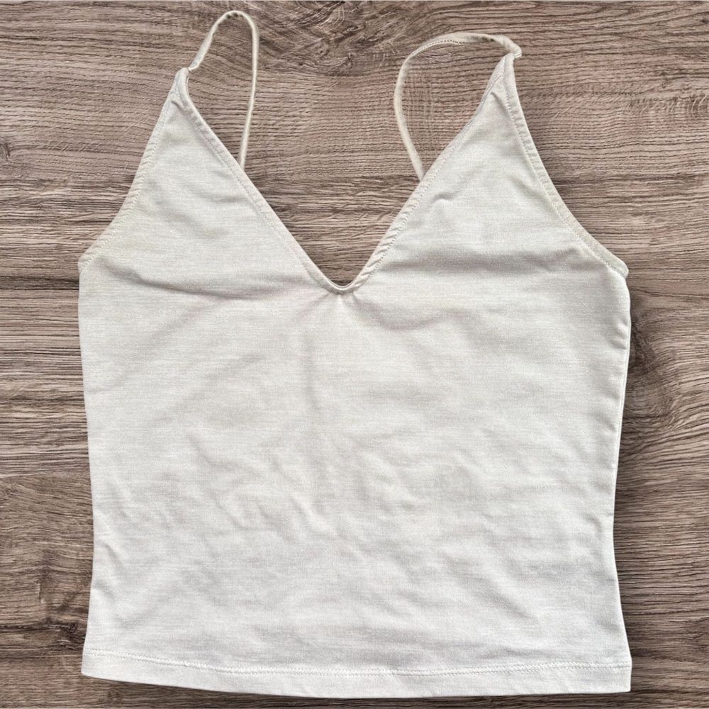 Me to We Heather Light Pink V-Neck Tank Top X-Small Preowned Stretchy